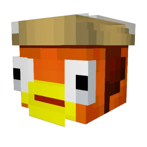 OsvaldoRego Minecraft avatar head, 3D render
