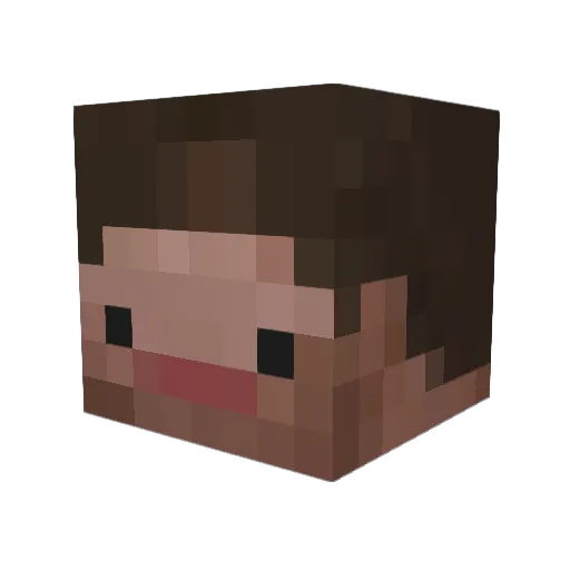 Oswalrus Minecraft avatar head, 3D render