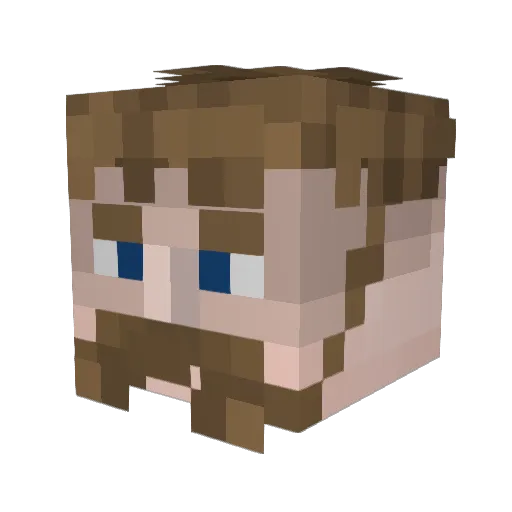 Oswird Minecraft avatar head, 3D render