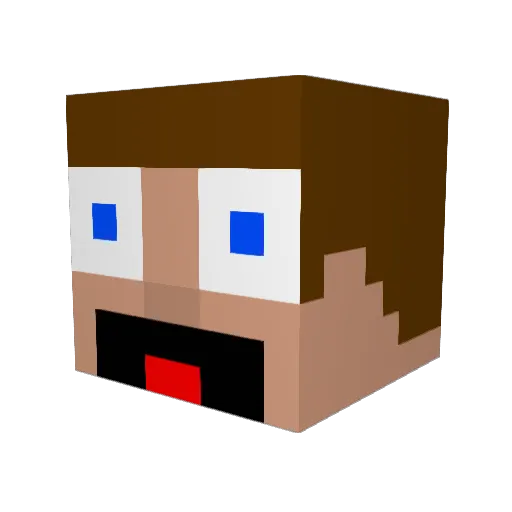 Osysamy Minecraft avatar head, 3D render
