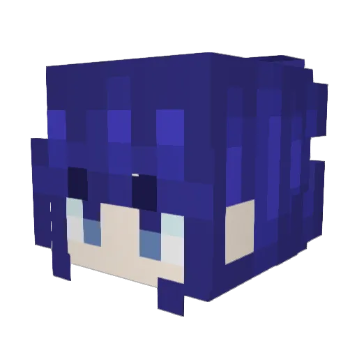 OtaCato Minecraft avatar head, 3D render