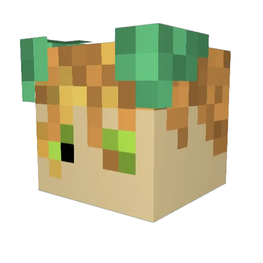 OtaHarrai Minecraft avatar head, 3D render