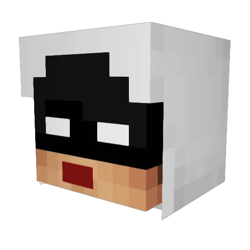 Otaaaa Minecraft avatar head, 3D render