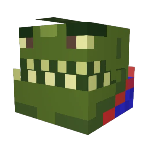 Otacrock21 Minecraft avatar head, 3D render