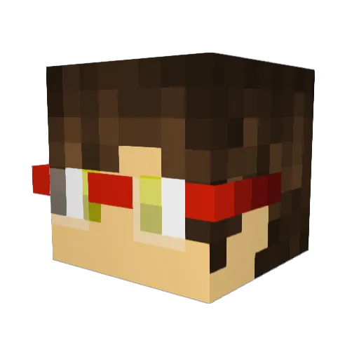 Otae_P Minecraft avatar head, 3D render