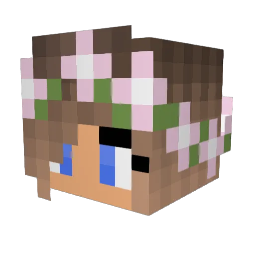OtakuChan2014 Minecraft avatar head, 3D render