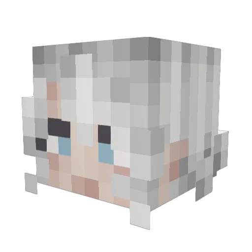 OtakuDemo Minecraft avatar head, 3D render