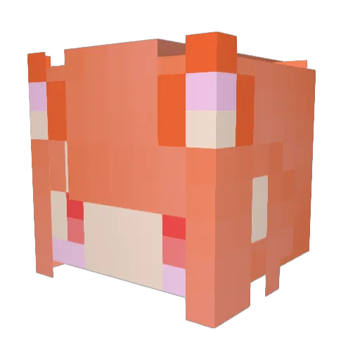 Otaku_HIM Minecraft avatar head, 3D render