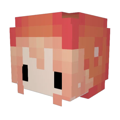Otaku__Trash Minecraft avatar head, 3D render