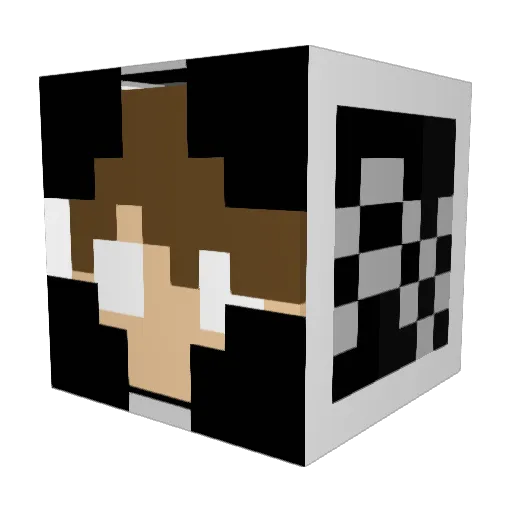 Otakugamerofi Minecraft avatar head, 3D render