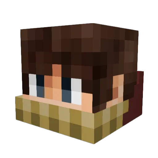 Otala Minecraft avatar head, 3D render