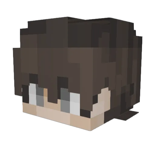 Otamu Minecraft avatar head, 3D render