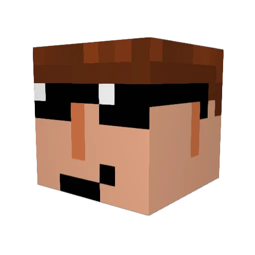Otauchie Minecraft avatar head, 3D render