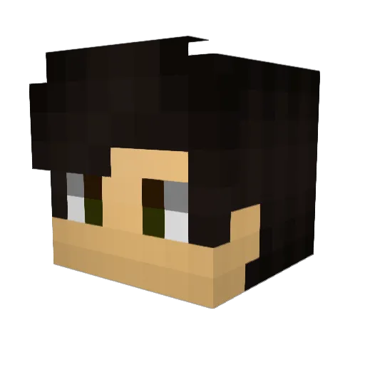 OtavioBrasil Minecraft avatar head, 3D render