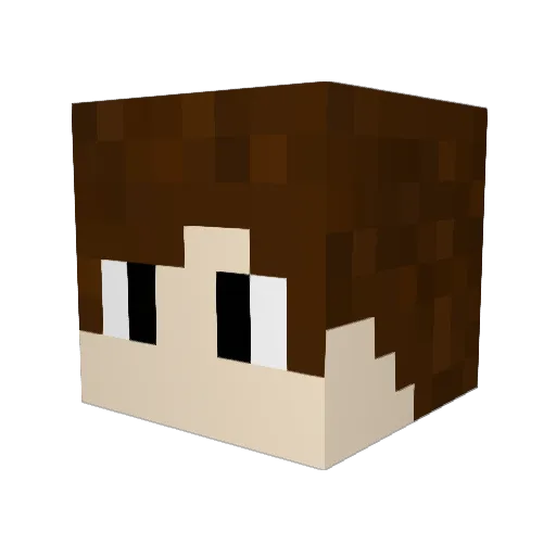 Otavyo Minecraft avatar head, 3D render