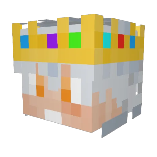 OtcKingDoug Minecraft avatar head, 3D render