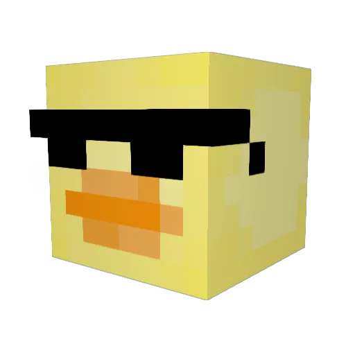 Otheduck Minecraft avatar head, 3D render