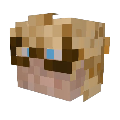 Otheno Minecraft avatar head, 3D render