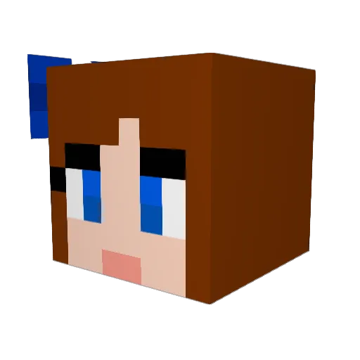 Othia Minecraft avatar head, 3D render