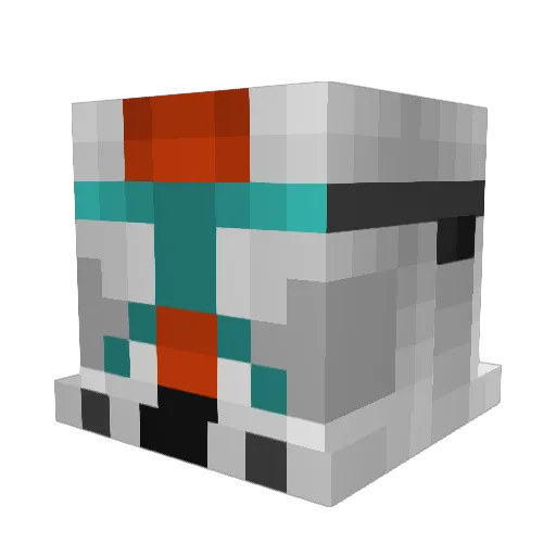 Oticonn Minecraft avatar head, 3D render