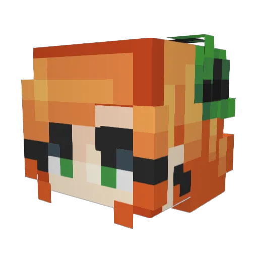 Otiena Minecraft avatar head, 3D render