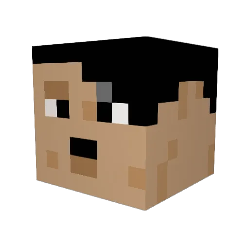 OtisBord Minecraft avatar head, 3D render