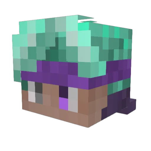 Otiszito Minecraft avatar head, 3D render