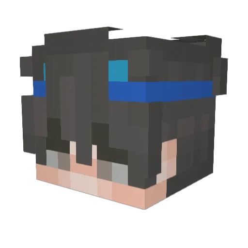 OtokoUenya Minecraft avatar head, 3D render
