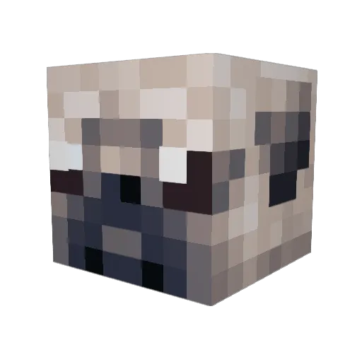 Otonno Minecraft avatar head, 3D render