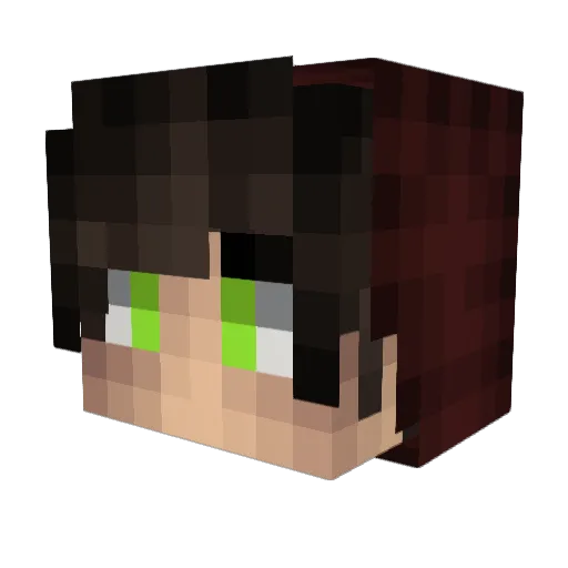 OtosakaYuu Minecraft avatar head, 3D render