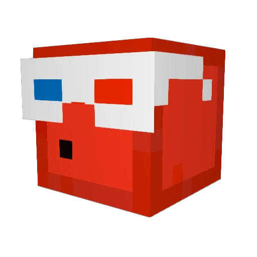 Otrammas Minecraft avatar head, 3D render