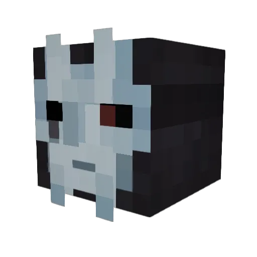 Otrotiny Minecraft avatar head, 3D render
