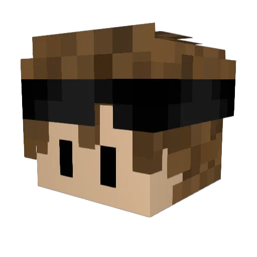 Otryks Minecraft avatar head, 3D render