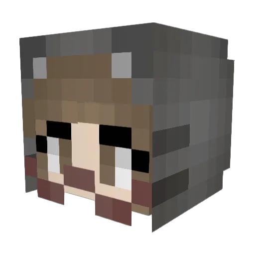 OtsunoMagica Minecraft avatar head, 3D render