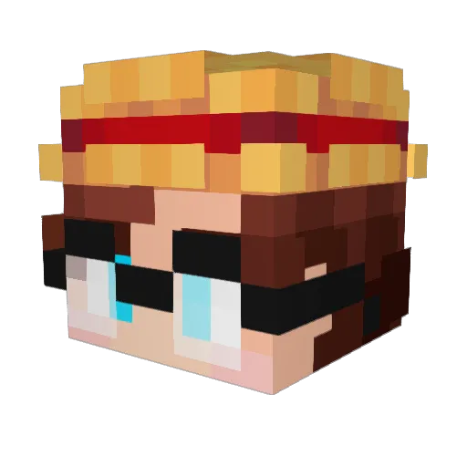 Ott1um Minecraft avatar head, 3D render