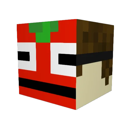 Ottapomo20 Minecraft avatar head, 3D render