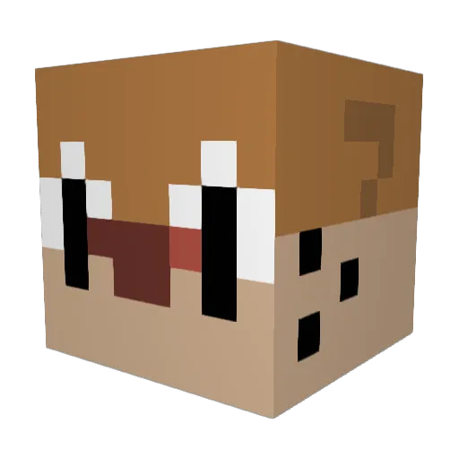 Ottendo1 Minecraft avatar head, 3D render