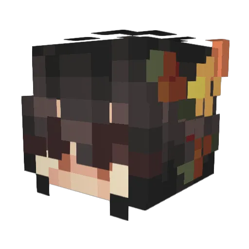 OtterBottle69 Minecraft avatar head, 3D render