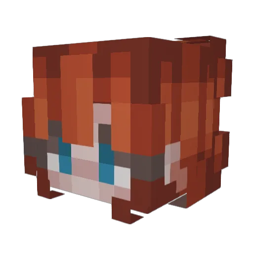 OtterMx94 Minecraft avatar head, 3D render