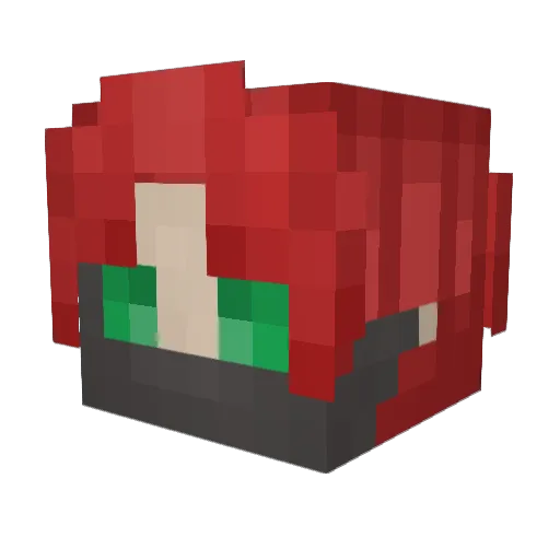 OtterP0pGames Minecraft avatar head, 3D render