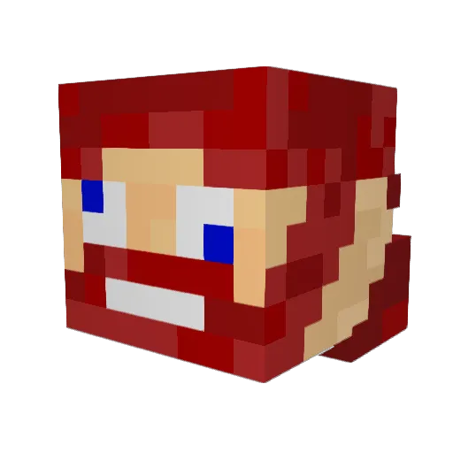 OtterPuppy Minecraft avatar head, 3D render