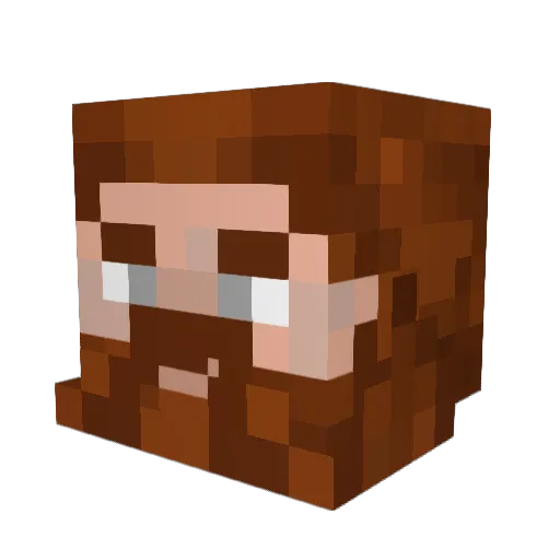 Otterdream Minecraft avatar head, 3D render