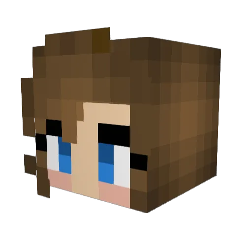 OtterlyAndrea Minecraft avatar head, 3D render