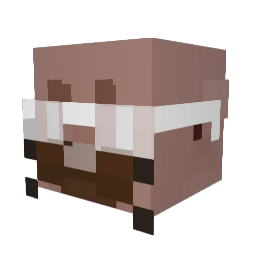 Ottermore Minecraft avatar head, 3D render