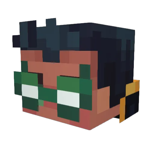 Otterorium Minecraft avatar head, 3D render