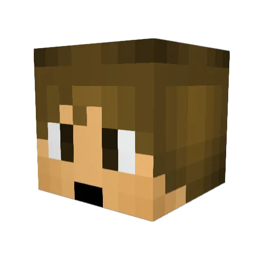 Otterpixxa Minecraft avatar head, 3D render