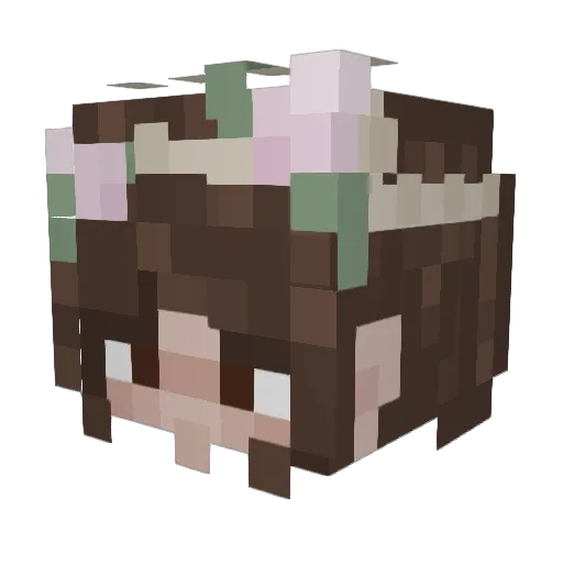 Otterpop3409 Minecraft avatar head, 3D render