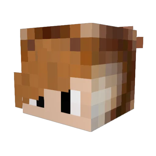 Otterpup96 Minecraft avatar head, 3D render