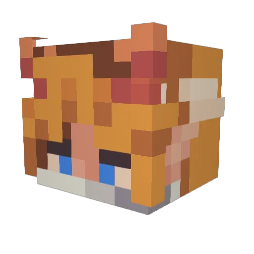 OttoCG Minecraft avatar head, 3D render