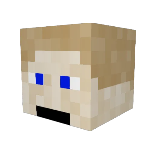 OttoRekka Minecraft avatar head, 3D render